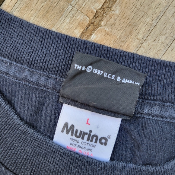 Vintage Murina USA 1997 Jurassic Park Movie AOP T Shirt The Lost World Size L - Picture 3 of 3